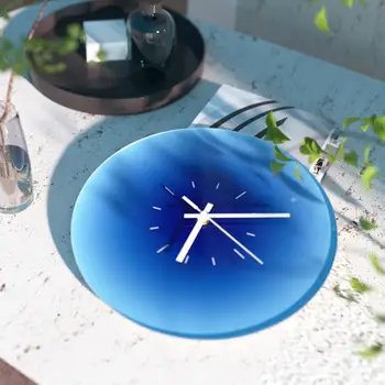 מודרנית קיר שעון אלגנטי, שעון קיר מודרני פשוט 12 בטריות שעוני קיר עם זכוכית מחוסמת שקט קוורץ תנועה
