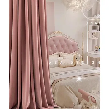מינימליסטי בסגנון אירופאי יוקרתי וילונות קטיפה הסלון חדר השינה הצללה צמר וילונות קטיפה חלון מותאמת אישית וילון טול