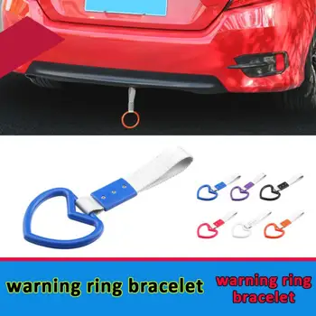 מכונית בטיחות אזהרה תלויים טבעת המכונית הלב רצועות גרירה קדמית הוק אוניברסלי אזהרה צבעוני אופנתי רכב אספקה סגנונות שונים