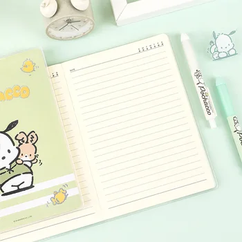 מקורי מורשה Sanrio אנימה Pochacco A5 גומי מקרה מחברת תלמיד יומן קו אופקי כתיבה לילדים, כלי כתיבה