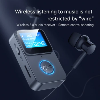 נגן Mp3 מוסיקה. Walkman TF Bluetooth 5.0 מקלט אודיו תצוגת LCD 3.5 מ 