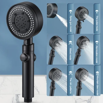 נוח לי ניסיון טוב האמבטיה נשלפת לשימוש יומיומי 6 ספריי מצבי לחץ גבוה נוח ראש מקלחת עמיד 1.5 מ ' צינור