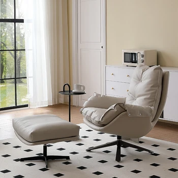 נורדי עור אמנות יחיד ספה כסא משרד ביתי עסקים מודרני עיצוב יצירתי פשוט פנאי חזרה לכיסא