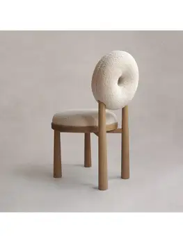 נורדי עיצוב משענת הגב האוכל הכיסא פשוטה מודרני השולחן צואה בבית חדר האוכל בד הכיסא הפנוי הכיסא הכיסא קוסמטיים
