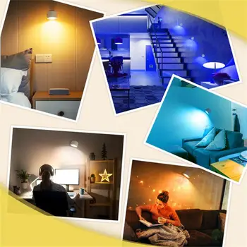 נטענת USB LED אור הקיר בקרת מגע 360 סובב אלחוטי קיר רכוב אורות מנורות קיר עבור חדר השינה מקורה מנורות קריאה