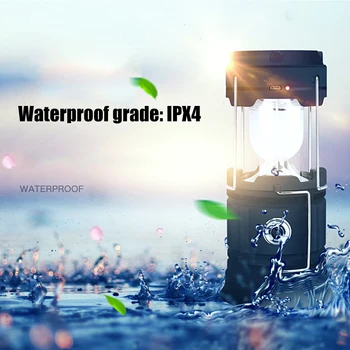 ניידת מנורת אור חזק, רב תכליתי לפידים 800mAh סוללה IPX4 עמיד למים 2 אור מצב עבור פעילויות חוצות