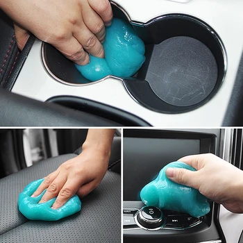 ניקיון רכב גומי רך תכליתי הפנים מיזוג אוויר לשקע להסרת אבק לנקות את המקלדת אבק בוץ אביזרי רכב