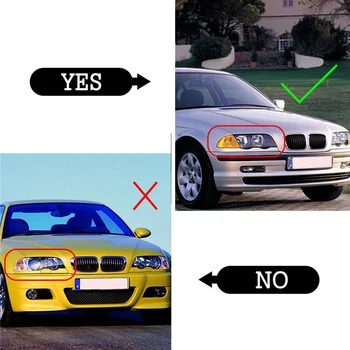 נכון BMW E46 3-סדרה 4-דלתות 325I 330I 2002-2005 המכונית כיסוי עדשת פנס מנורת אהיל עדשה אור הראש כיסוי מעטפת