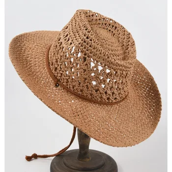 סאן קאפ השמש בקיץ כובעים לנשים אדם חלול חוף כובע קש לגברים הגנת UV הכובע כובע נשי של נשים כובע בוקרים