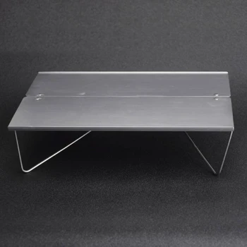 סגסוגת אלומיניום קמפינג שולחן נייד ברביקיו מיני שולחן האולטרה עם שקית אחסון פיקניק, קמפינג רהיטים