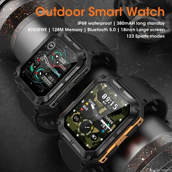 ספורט שעון חכם כושר שעון בריאות צג עמיד למים Smartwatch Bluetooth לקרוא שעונים לגברים, נשים IOS Xiaomi Huawei 2023