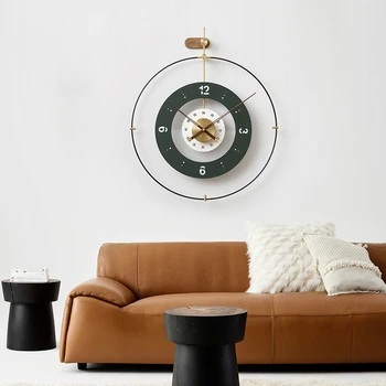 ספרדית יצירתי אור יוקרה High-End שעון קיר הסלון המודרני אטמוספרי שעון קיר קישוטים תלויים