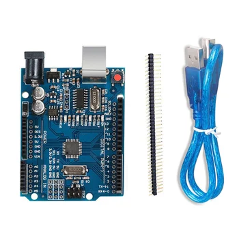 עבור Arduino UNO R3 פיתוח המנהלים ATMEGA328P תואם מיקרו מודול לוח האם עם כבל