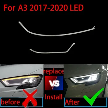 עבור אאודי A3 S3 LED 2016-2018 DRL פנס צלחת מדריך אור בשעות היום הפעלת אור צינור הרכב פועל בר אור נכון