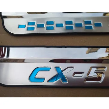 עבור מאזדה CX5 הדלת אדן דוושת אביזרי רכב הסף מגן שפשוף לוחית הרכב מדבקה לקצץ סטיילינג 2019 2021 2020 2017 2018