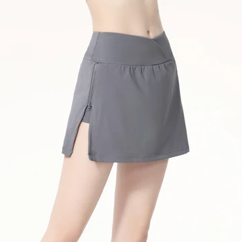 עיצוב חדש ספורט נשים מכנסיים חצאית גבוהה המותניים לנשימה מנהל פעילות גופנית חצאית קצרה יבש מהירה חצאית טניס