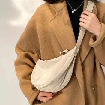 עיצוב פשוט נשים Messenger Bag אופנה נשים ניילון נוודים קטן תיקי כתף בציר הנשי בנות ארנק בד תיקי