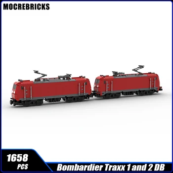 עיר רכבת גרמניה ברכבת נוסעים MOC הבניין במהירות גבוהה הרכבת הנוסעת במרכבה ערכות הרכבה דגם לבנים צעצועים מתנות