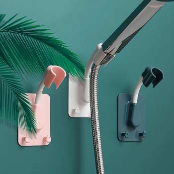 על הקיר ראש מקלחת סוגר מקלחת בסוגריים גובר אוניברסליים Abs ראש מקלחת בעל אביזרי אמבטיה אגרוף חינם