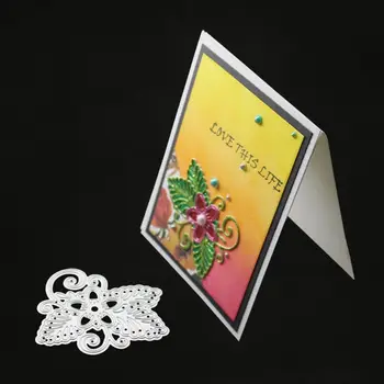 עלים פרחים חיתוך מתכת מת סטנסיל רעיונות DIY אלבום בולים נייר כרטיס הבלטה עיצוב
