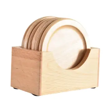 עמיד בחום תחתית השולחן הגנה תחתית בסגנון יפני מעץ הרים להגדיר עם תיבת אחסון ללא תלוש לקפה