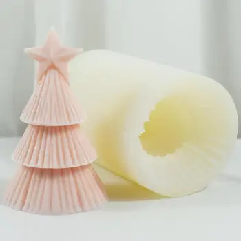 עץ חג המולד סיליקון נר עובש דקורטיבי אמנות מלאכת יד תבניות רב תכליתי בעיצוב Conatiner סבון עוגיות ריבה שוקולד