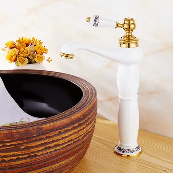 עתיק אגן אמבטיה ברזים מודרניים זהב הסיפון רכוב האמבטיה ברזי מיקסר גימור שחור ברז מטבח חם וקר
