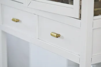 פליז מוצק מודרני סקנדינבי מינימליסטי ארון מטבח, ארון ארון ידיות וכפתורים מגירה מושך רהיטים חומרה