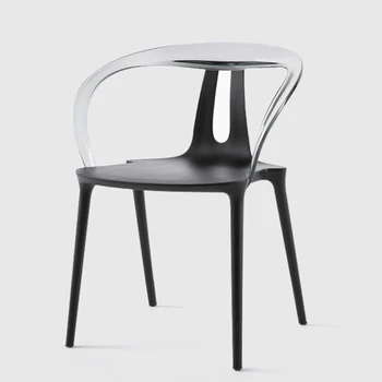 פלסטיק הזרוע כיסאות מעצבים סלון המשרד כסאות ארגונומיים האוכל מוביילים יהירות Sedie Pranzo Moderne מסעדה Furiture