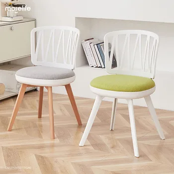 פלסטיק פטיו כסאות אוכל מודרניים נוח ארגונומי כיסא הטרקלין עיצוב חדר השינה נייד Sedie דה-Pranzo שולחן אוכל כיסאות