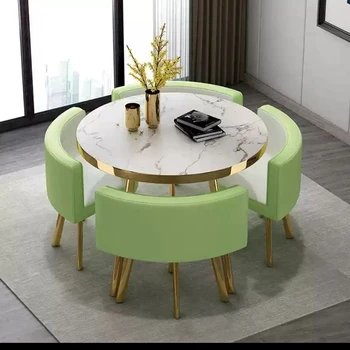 פשוט הקבלה שולחן אוכל משיש שולחן אוכל עץ מלא על הכסא קבוצה מסעדת מסה Comedor רהיטים GPF50YH