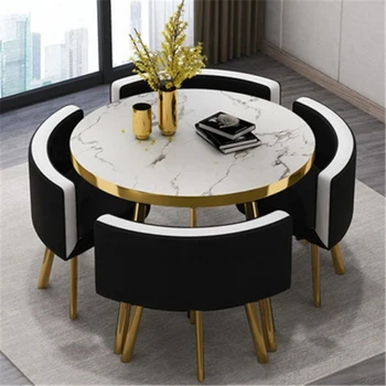 פשוט הקבלה שולחן אוכל משיש שולחן אוכל עץ מלא על הכסא קבוצה מסעדת מסה Comedor רהיטים GPF50YH