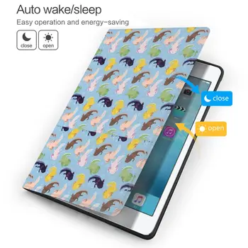 צבעוני האמביסטומה דפוס Case עבור iPad 2022 10.5 10.2 אינץ ' עם עיפרון הולדר,PU עור, סלים,Shockproof, אוטומטי sleep/Wake