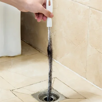 צינור Unclogger גמיש בכיור האמבטיה לנקז את השיער נקי כיור מברשת ניקוי באמצעות צנרת כלים