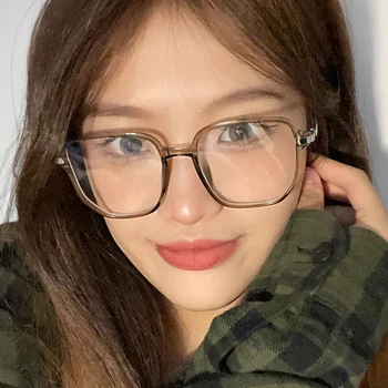 קוריאה אור גדול מסגרת משקפיים נשים מקסימות ההגירה בלי איפור רגיל משקפי גברים למשקפי חמוד דקורטיביים המחשב משקפיים