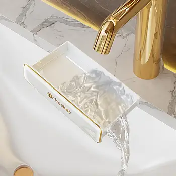 קיר רכוב סבון כלים אגרוף חינם צלחת סבון להסרה על הקיר סבון כלים עם מגש ניקוז לחיסכון האמבטיה מקלחת