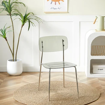 שולחן אקריליק כיסאות טרקלין נורדי חדר שינה מודרני ארגונומי כיסאות פלסטיק שקוף Meble לעשות Mieszkania אקריליק רהיטים