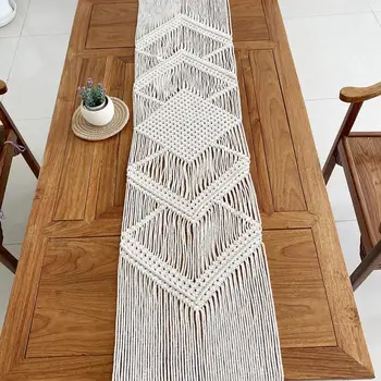 שולחן רץ בוהמי, שולחן גובלן Handwoven בוהו שולחן חתונה קישוט הסלון מפית עיצוב שולחן