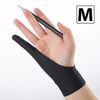שחור שתי אצבעות אנטי עכירות הכפפה עבור Tablet טלפון ציור לכתוב כפפות עבור Ipad Pro אוויר מיני נגד מגע מקרי כפפות