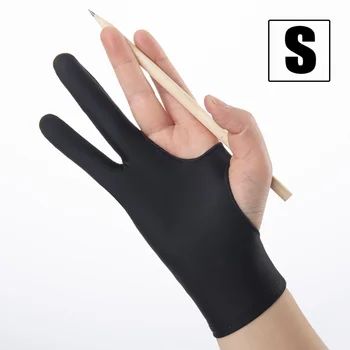 שחור שתי אצבעות אנטי עכירות הכפפה עבור Tablet טלפון ציור לכתוב כפפות עבור Ipad Pro אוויר מיני נגד מגע מקרי כפפות