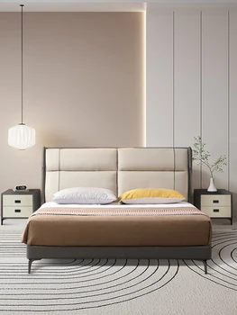 שכבה ראשונה עור המיטה מודרני פשוט השינה קצה כפול רך תיק