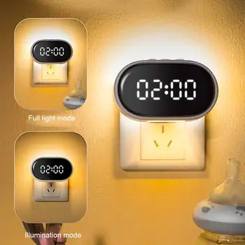 שלט רחוק דיגיטלי שעון מעורר הביתה השינה מתכוונן מנורת הלילה