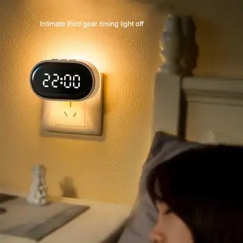 שלט רחוק דיגיטלי שעון מעורר הביתה השינה מתכוונן מנורת הלילה