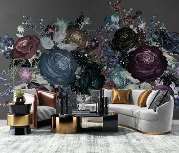 תמונה מותאמת אישית ציור קיר טפט 3D ציור קיר הסלון רקע אמריקאי פסטורלי צמחים ופרחים נייר קיר לעיצוב הבית
